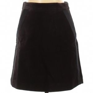 Ann Taylor Black Velveteen Skirt A line with pockets & zipper.